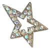 Zinc Alloy Star Pendant, with rhinestone nickel, lead & cadmium free 