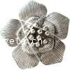 Zinc Alloy Flower Pendants, plated cadmium free, 40mm, Approx 