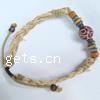 Cowhide Bracelets, with Wood, 12mm .1 Inch 