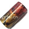 Gold Foil Lampwork Beads, Round tube, 19X10mm, Sold by PC