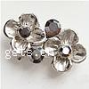 Rhinestone Spacer Bar, Flower, plated, plating thickness more than 3μm & with Mideast rhinestone nickel, lead & cadmium free 