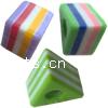 Striped Resin Beads, Triangle Approx 3mm 