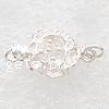 Sterling Silver Box Clasp, 925 Sterling Silver, Flower, plated, layered & single-strand 8.5mm 