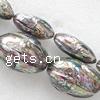 Abalone Shell Beads,Flat Oval, Sold per 16-Inch Strand