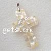 Shell Cabochons For Clasp,Cross,55x35x3mm,Sold per PC