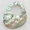 Abalone Pendant Mosaic Shell Pendant, Other Shape, 48x36x1mm, Hole:Approx 19MM, Sold by PC