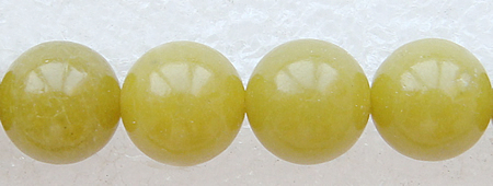 Jade Zitrone Perle, Zitronen Jade, rund, Weitere Größen für Wahl, Länge:15 ZollInch, verkauft von Strang