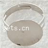 Iron Pad Ring Base, plated 15mm Approx 17.5mm, US Ring .5 