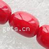Natürliche Korallen Perlen, oval, rot, Klasse AB, 8-11mm,6-7mm, Bohrung:ca. 1mm, Länge:15.5 ZollInch, ca. 38SträngeStrang/kg, verkauft von kg