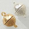 Zinc Alloy Magnetic Clasp, Round, plated, magnetism about 3000 gauss nickel, lead & cadmium free 