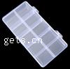 Plastic Bead Container, Rectangle, 10 cells 