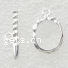 Sterling Silver Toggle Clasp, 925 Sterling Silver, Oval, plated, textured & single-strand Approx 1.5mm 