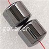 Magnetic Hematite Beads, Column black, Grade A Approx 0.6mm Inch 