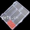 Caja plástica de abalorios, Plástico, Rectángular, 120x92x25mm, Vendido por UD