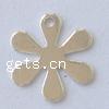 Sterling Silver Tag, 925 Sterling Silver, Flower, plated Approx 0.5mm 