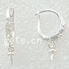 Sterling Silver Hoop Earring Component, 925 Sterling Silver, sterling silver hoop earring, Donut, plated Approx 1mm 