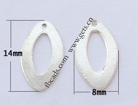Sterling Silver Tag, 925 Sterling Silver, Oval, plated, more colors for choice, 14x8mm, Sold By PC