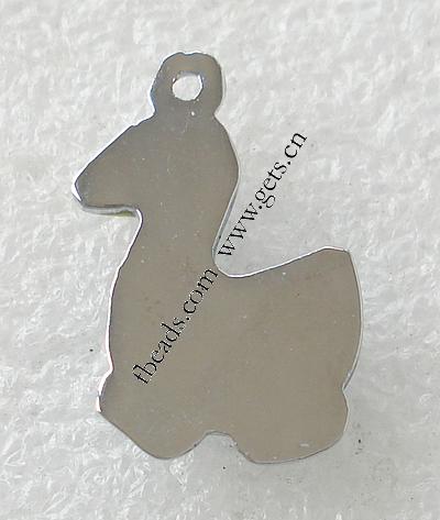 Zinc Alloy Animal Pendants, Duck, plated, enamel, more colors for choice, 19x15x5mm, Hole:Approx 1mm, Sold By PC