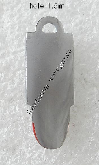 亜鉛合金ツールペンダント, 亜鉛合金, 口紅, メッキ, エナメル & ライン石のある, 無色, 20x8.5x4mm, 穴:約 1.5mm, 売り手 パソコン