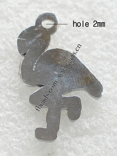 Pendentifs émail, alliage de zinc, Grue, Placage, plus de couleurs à choisir, 22x18x2mm, Trou:Environ 2mm, Vendu par PC