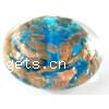 Gold Foil Lampwork Beads, Rondelle, more colors for choice, 23X12mm , Hole:Approx 2MM, Sold by PC