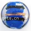 Gold Foil Lampwork Beads, flat round, 20x10mm , Hole:Approx 2MM, Sold by PC