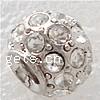 Rhinestone European Beads, with Zinc Alloy, Rondelle, plated cadmium free Approx 4mm 