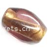 Gold Foil Lampwork Beads, Oval, 14x9mm, Hole:Approx 2MM, Sold by PC