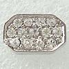 Rhinestone Spacer Bar, with Zinc Alloy, Rectangle, plated, with Mideast rhinestone nickel, lead & cadmium free Approx 1.8mm 