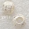 Sterling Silver Stardust Beads, 925 Sterling Silver, Round, plated Approx 3mm 