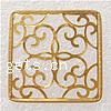 Brass Reseau Finding, Square, plated 