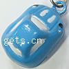 Brass Jingle Bell for Christmas Decoration, Car, blue, lead & cadmium free 
