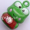 Brass Jingle Bell for Christmas Decoration, Frog, green, lead & cadmium free 
