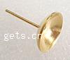 Brass Earring Stud Component, stainless steel post pin, plated 3-10mm .5 mm 