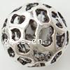 Zinc Alloy Hollow Beads, Round, plated Approx 2mm 