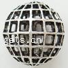 Zinc Alloy Hollow Beads, Round, plated Approx 3mm 
