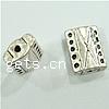 Zinc Alloy Flat Beads, Rectangle, plated nickel, lead & cadmium free Approx 1.2mm 