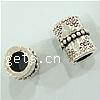 Zinc Alloy European Beads, Tube, plated, without troll Approx 5.5mm 