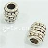 Zinc Alloy European Beads, Tube, plated, without troll nickel, lead & cadmium free Approx 3mm 
