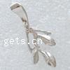 Brass Pinch Bail, Leaf, plated Approx 4mm 