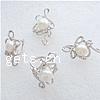 Conjuntos de joya de perla de agua dulce de plata , plata de ley 925, colgante & anillo de dedo & pendiente, con perla, chapado, más colores para la opción, 21x39mm;21x34mm;21x36mm, tamaño:7, Vendido por Set