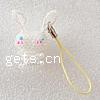 Fashion Mobile Phone Lanyard, Glass Seed Beads, with Nylon Cord, Rabbit .5 Inch 