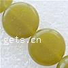 Jade Olive Bead, Flat Round Approx 1mm Inch 