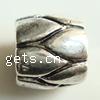 Zinc Alloy European Beads, Tube, plated, without troll Approx 4mm 