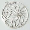 Zinc Alloy Flat Round Pendants, plated Approx 2.5mm 