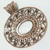 Zinc Alloy Pendant Open Back Setting, Donut, plated Approx 4mm 