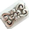 Zinc Alloy Spacer Bar, Rectangle, plated, with flower pattern lead & nickel free Approx 