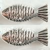 Zinc Alloy Animal Beads, Fish, plated Approx 
