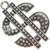 Bijoux pendentifs en Zinc alliage , alliage de zinc, Symboles monétaires, plus de couleurs à choisir, sans cadmium Environ Vendu par sac