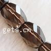 Natural Smoky Quartz Beads, Twist, faceted, Grade AA Approx 1.5mm .5 Inch 